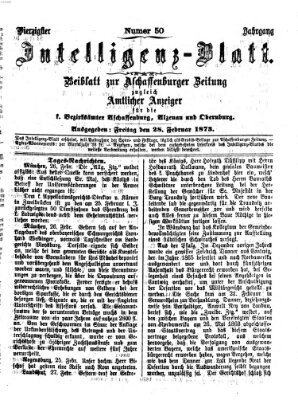 Aschaffenburger Zeitung Freitag 28. Februar 1873