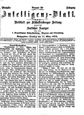 Aschaffenburger Zeitung Dienstag 11. März 1873