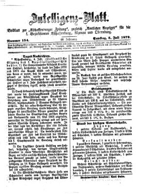Aschaffenburger Zeitung Samstag 5. Juli 1873