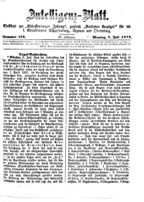 Aschaffenburger Zeitung Montag 7. Juli 1873
