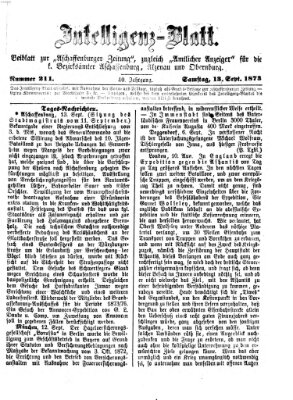 Aschaffenburger Zeitung Samstag 13. September 1873