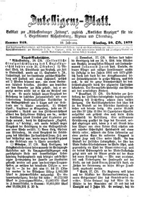 Aschaffenburger Zeitung Dienstag 28. Oktober 1873