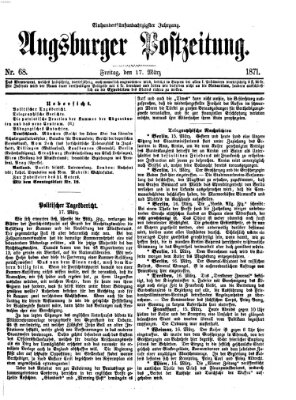 Augsburger Postzeitung Freitag 17. März 1871