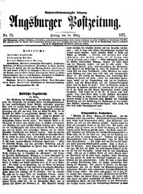 Augsburger Postzeitung Freitag 24. März 1871