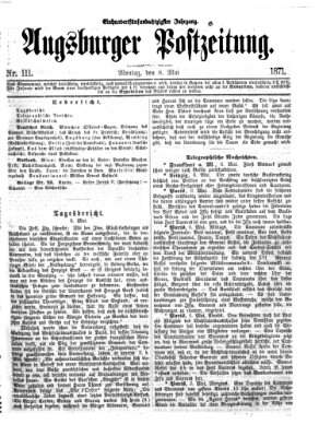 Augsburger Postzeitung Montag 8. Mai 1871