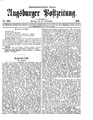 Augsburger Postzeitung Freitag 24. November 1871