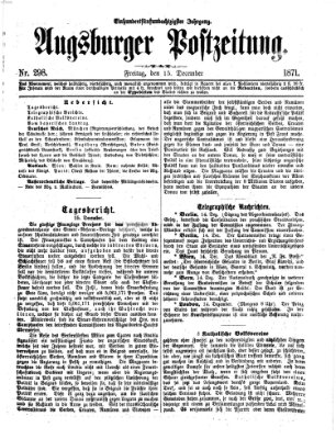 Augsburger Postzeitung Freitag 15. Dezember 1871