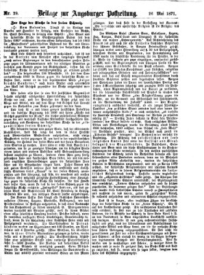Augsburger Postzeitung Freitag 26. Mai 1871