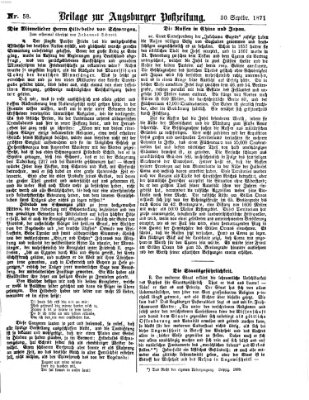 Augsburger Postzeitung Samstag 30. September 1871