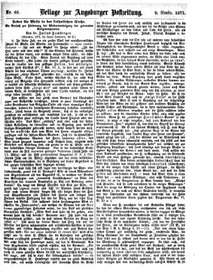 Augsburger Postzeitung Donnerstag 9. November 1871