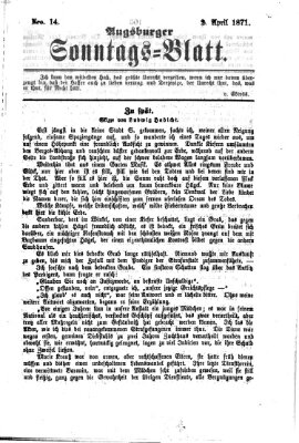 Augsburger Sonntagsblatt (Augsburger Postzeitung) Sonntag 2. April 1871