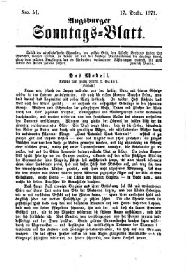Augsburger Sonntagsblatt (Augsburger Postzeitung) Sonntag 17. Dezember 1871