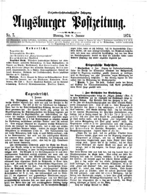 Augsburger Postzeitung Montag 8. Januar 1872