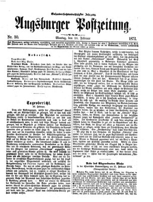 Augsburger Postzeitung Montag 26. Februar 1872