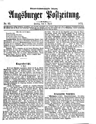 Augsburger Postzeitung Freitag 5. April 1872