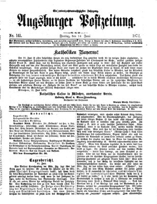 Augsburger Postzeitung Freitag 14. Juni 1872