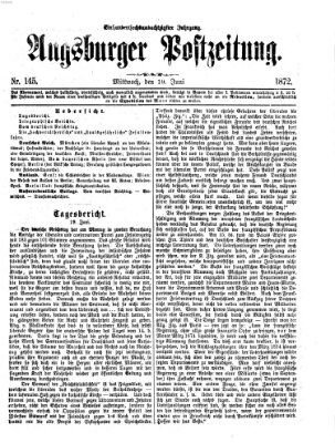 Augsburger Postzeitung Mittwoch 19. Juni 1872