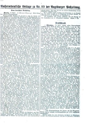 Augsburger Postzeitung Mittwoch 24. April 1872