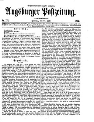 Augsburger Postzeitung Dienstag 23. Juli 1872