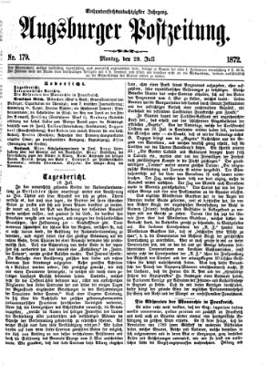 Augsburger Postzeitung Montag 29. Juli 1872