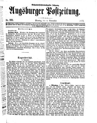 Augsburger Postzeitung Montag 4. November 1872