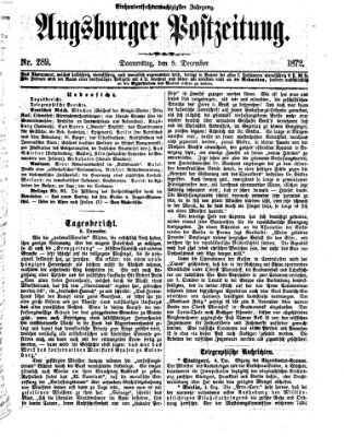 Augsburger Postzeitung Donnerstag 5. Dezember 1872