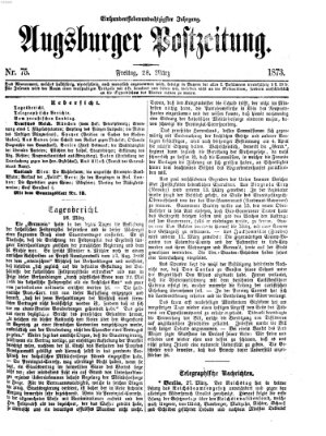 Augsburger Postzeitung Freitag 28. März 1873
