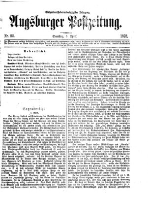 Augsburger Postzeitung Samstag 5. April 1873