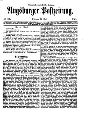 Augsburger Postzeitung Mittwoch 14. Mai 1873