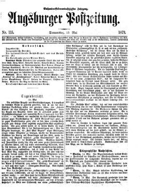 Augsburger Postzeitung Donnerstag 15. Mai 1873