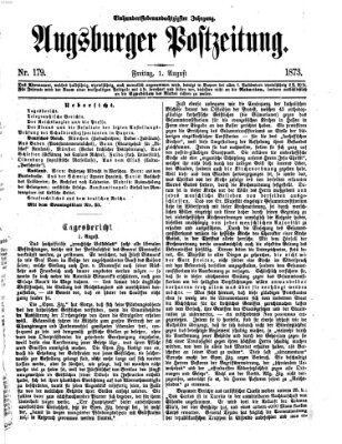 Augsburger Postzeitung Freitag 1. August 1873