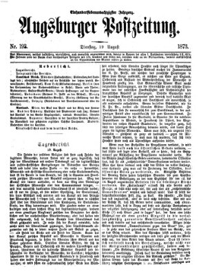 Augsburger Postzeitung Dienstag 19. August 1873