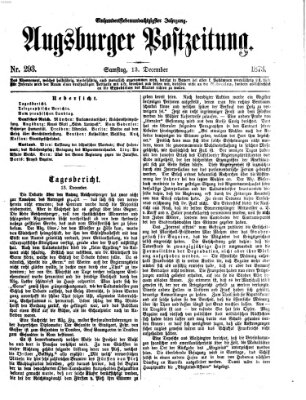 Augsburger Postzeitung Samstag 13. Dezember 1873