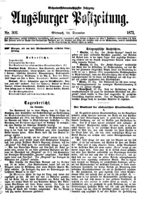 Augsburger Postzeitung Mittwoch 24. Dezember 1873