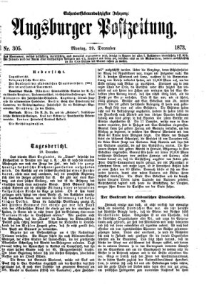 Augsburger Postzeitung Montag 29. Dezember 1873