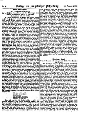 Augsburger Postzeitung Samstag 18. Januar 1873