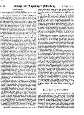 Augsburger Postzeitung Montag 2. Juni 1873
