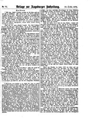 Augsburger Postzeitung Donnerstag 30. Oktober 1873