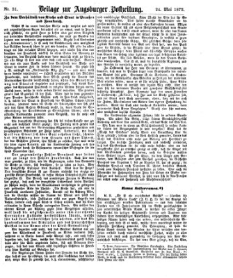 Augsburger Postzeitung Freitag 24. Mai 1872