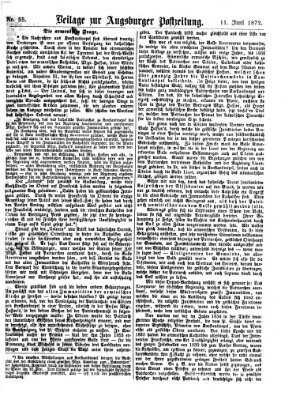Augsburger Postzeitung Dienstag 11. Juni 1872