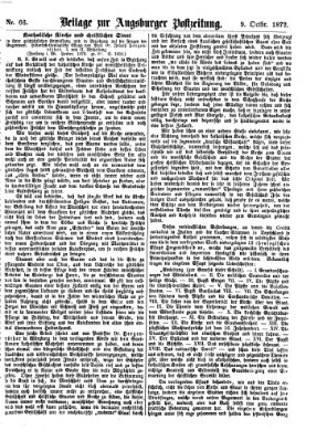 Augsburger Postzeitung Mittwoch 9. Oktober 1872
