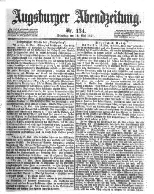 Augsburger Abendzeitung Dienstag 16. Mai 1871