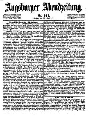 Augsburger Abendzeitung Dienstag 23. Mai 1871