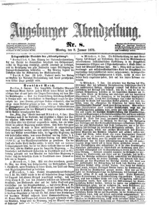 Augsburger Abendzeitung Montag 8. Januar 1872