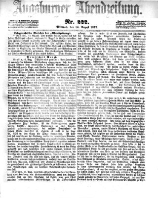 Augsburger Abendzeitung Mittwoch 14. August 1872