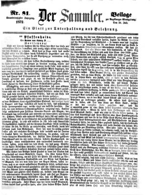 Der Sammler (Augsburger Abendzeitung) Dienstag 23. Juli 1872