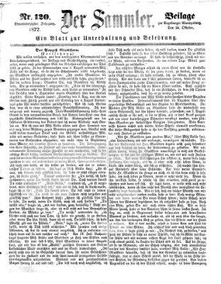 Der Sammler (Augsburger Abendzeitung) Donnerstag 24. Oktober 1872