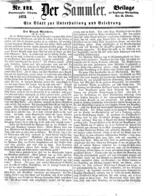 Der Sammler (Augsburger Abendzeitung) Samstag 26. Oktober 1872