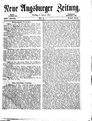 Neue Augsburger Zeitung Dienstag 3. Januar 1871
