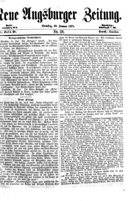 Neue Augsburger Zeitung Samstag 28. Januar 1871